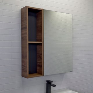 Зеркальный шкаф Comforty Соло-70 00-00011589CF дуб темно-коричневый