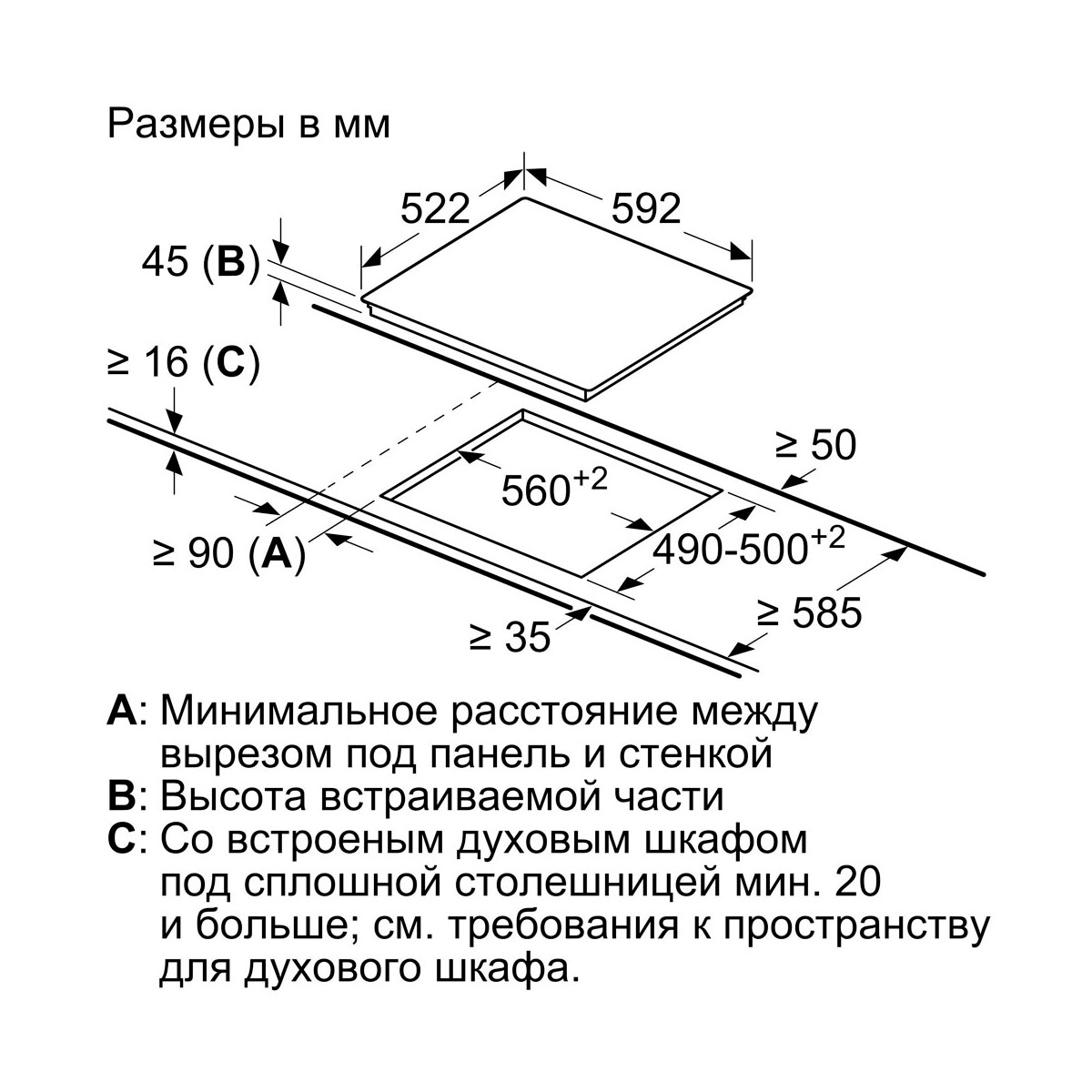 Индукционная варочная панель схема встраивания - 81 фото