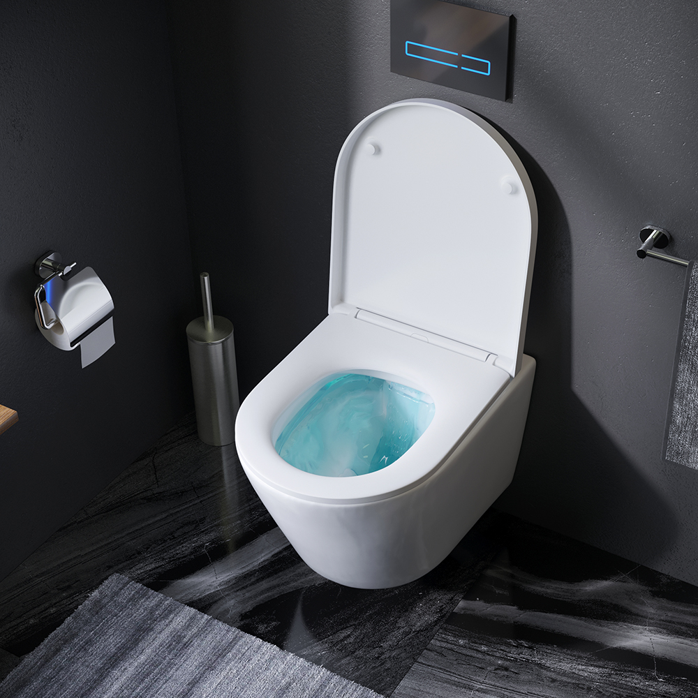 Унитаз подвесной FlashClean с сиденьем микролифт AM.PM Sense C741701SC Унитаз подвесной FlashClean с сиденьем микролифт AM.PM Sense C741701SC