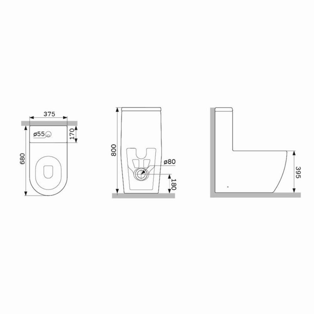 Моноблок безободковый с сиденьем микролифт AM.PM Func C8F8900SC Моноблок безободковый с сиденьем микролифт AM.PM Func C8F8900SC