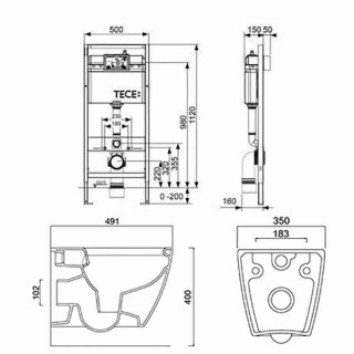 installyatsiya s unitazom tece 9400000wc
