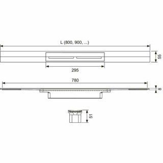 dushevoj lotok tece drainprofile 670810 80 sm stal glyantsevaya