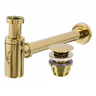 Сифон и донный клапан для раковины REA A5692 золото