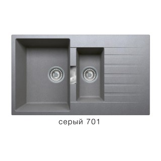Кухонная мойка Tolero Loft TL-860/701 серая