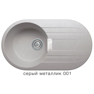 Кухонная мойка Tolero Loft TL-780/001 серый металлик
