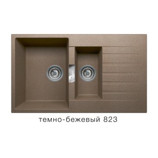 Кухонная мойка Tolero Loft TL-860/823 темно-бежевая