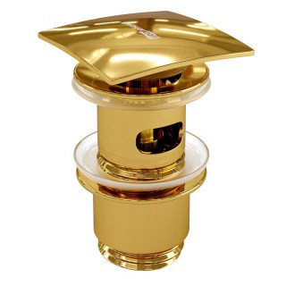 Донный клапан для раковины WasserKRAFT A168 золото глянцевое