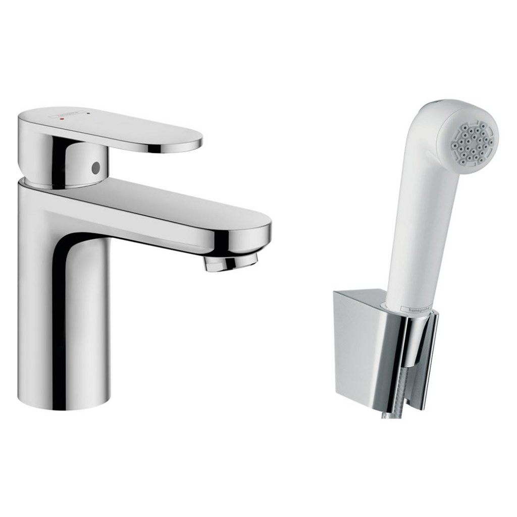 Смеситель для раковины с гигиеническим душем Hansgrohe Vernis Blend 71215000