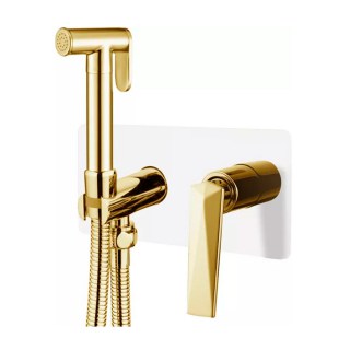 Гигиенический душ встраиваемый Boheme Venturo 387-W белый-золото