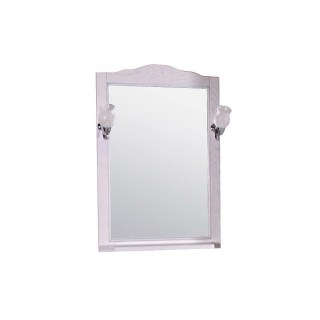 Зеркало ASB-Woodline Римини Nuovo 60 белый/патина серебро
