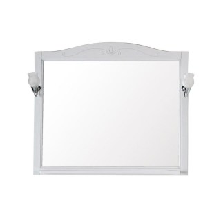 Зеркало ASB-Woodline Салерно 105 белый/патина серебро