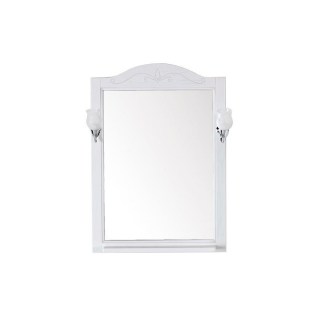 Зеркало ASB-Woodline Салерно 65 белый/патина серебро