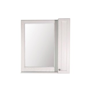 Зеркало-шкаф ASB-Woodline Берта 85 белый/патина серебро