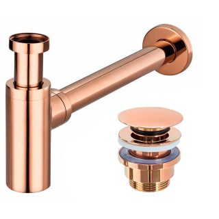 Сифон и донный клапан для раковины REA A8541 золото розовое